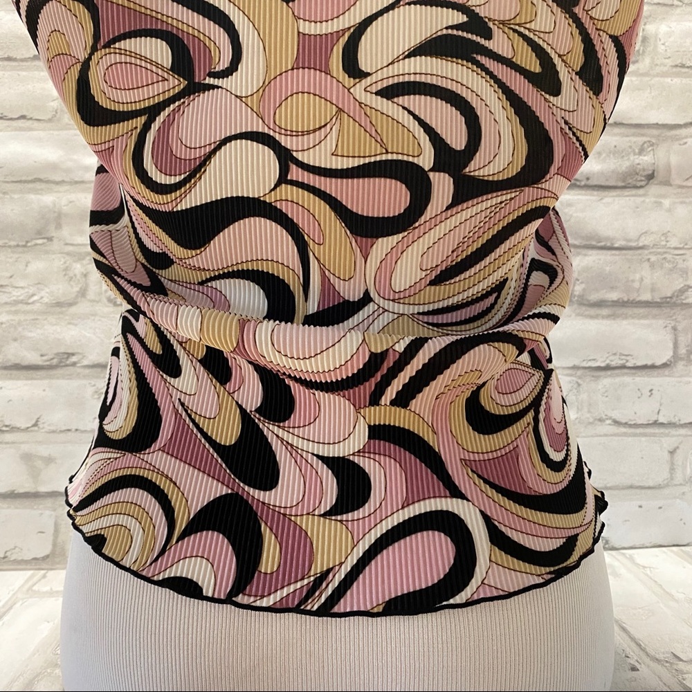 Patterned Vintage Collared Shirt - image 5